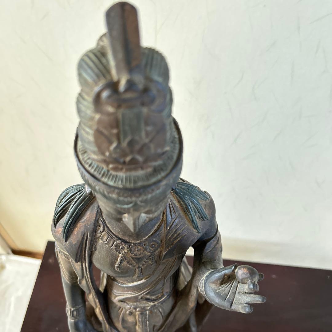 【骨董品】　大型　聖観音菩薩像　62センチ　木彫り　仏像