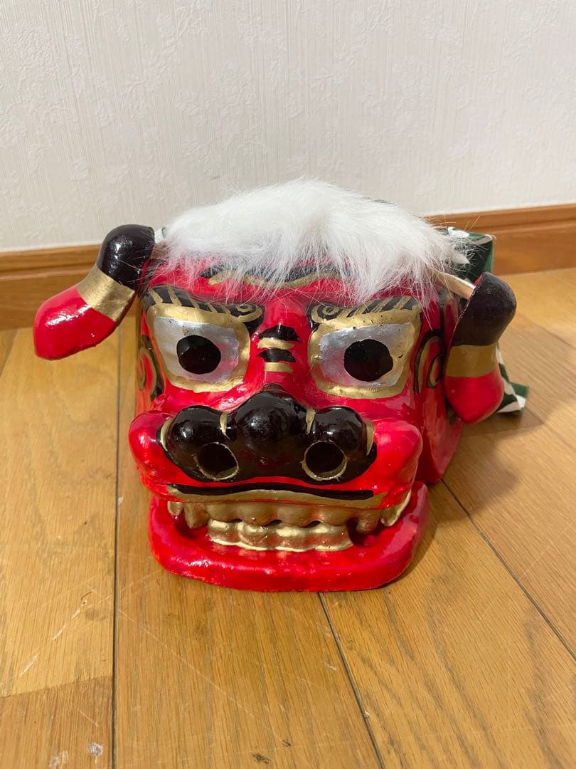 獅子頭 獅子舞 赤獅子 縁起物 魔除け 置物