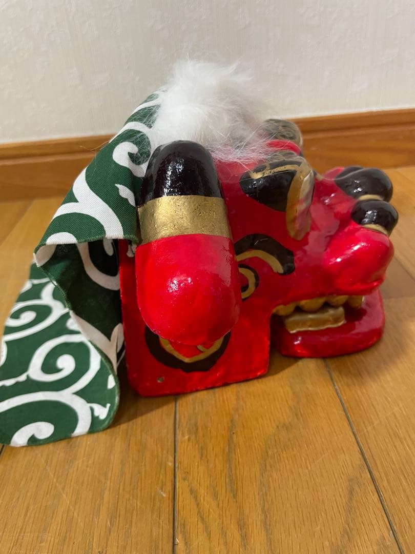 獅子頭 獅子舞 赤獅子 縁起物 魔除け 置物