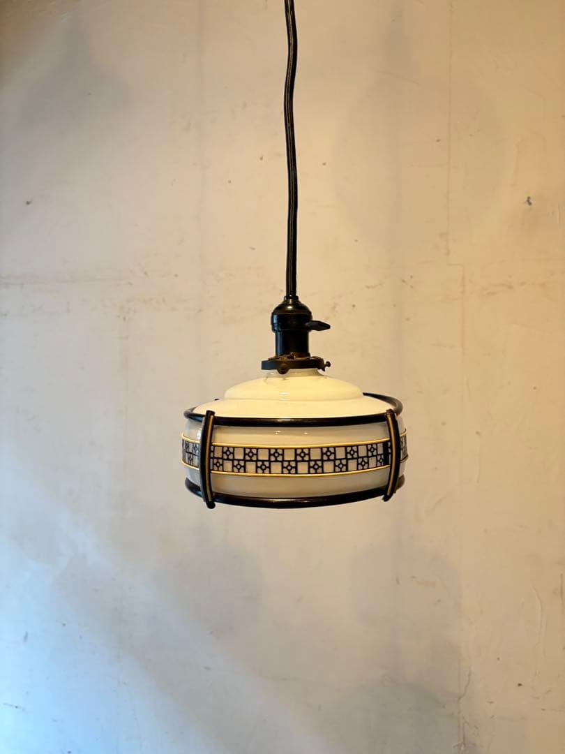 レトロ 電笠 アンティークスタイル ペンダントライト 幾何学模様②