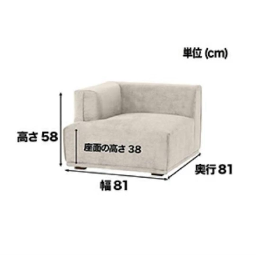 5/31まで出品。(送料込）①Francfranc メーネ ソファ アーム R