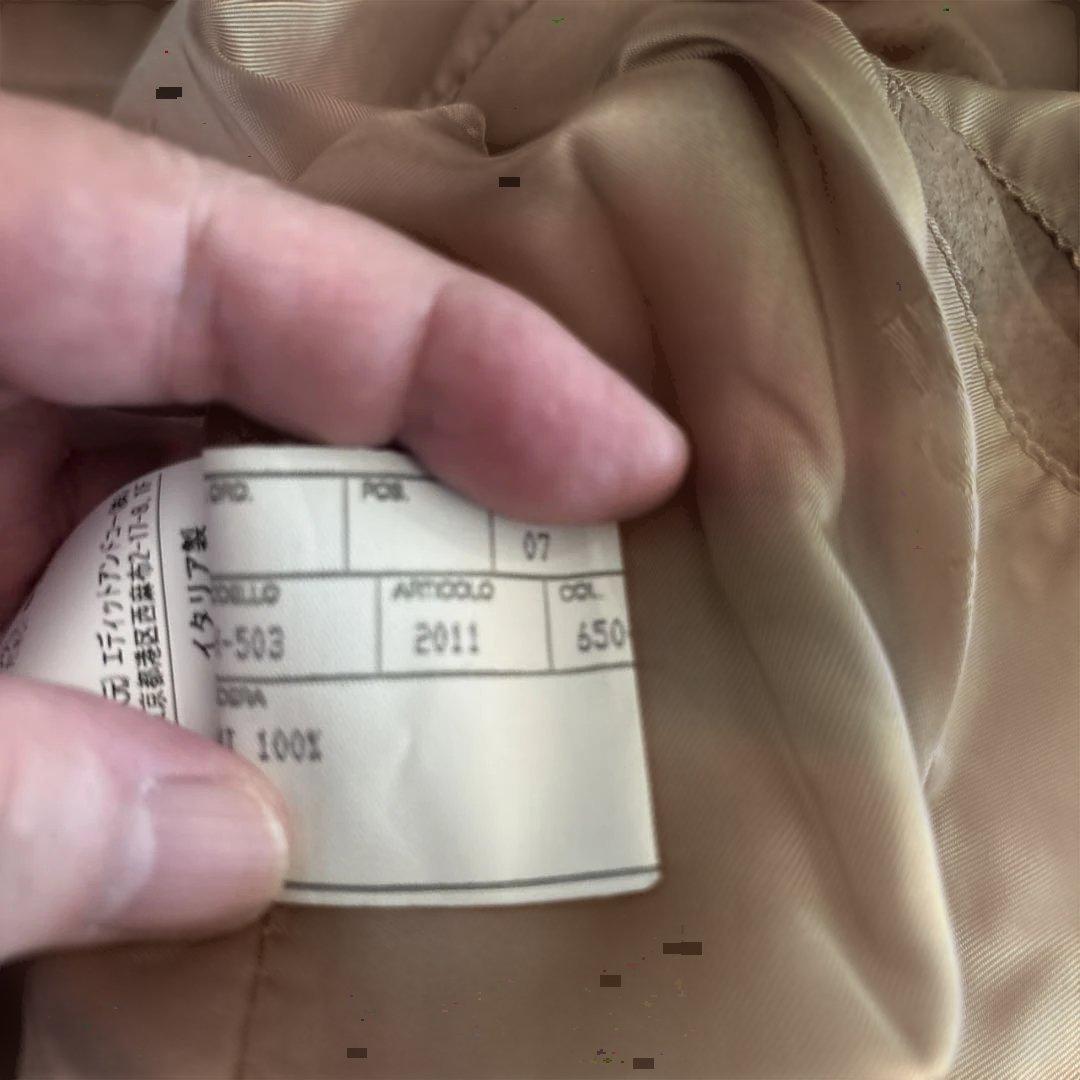 チンクアンタ／襟付きシングルライダース／H503／ブラウン／44