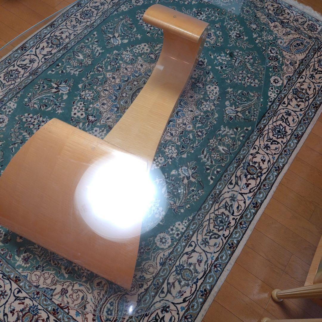 松創 ソファーテーブル センターテーブル ローテーブル ガラス シカモアメープル