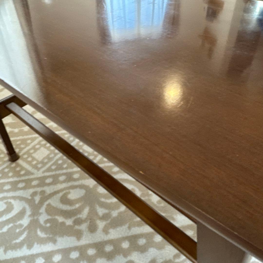 カリモク60 ブラウン 木製 シンプルデザイン ローテーブル 下部棚付き