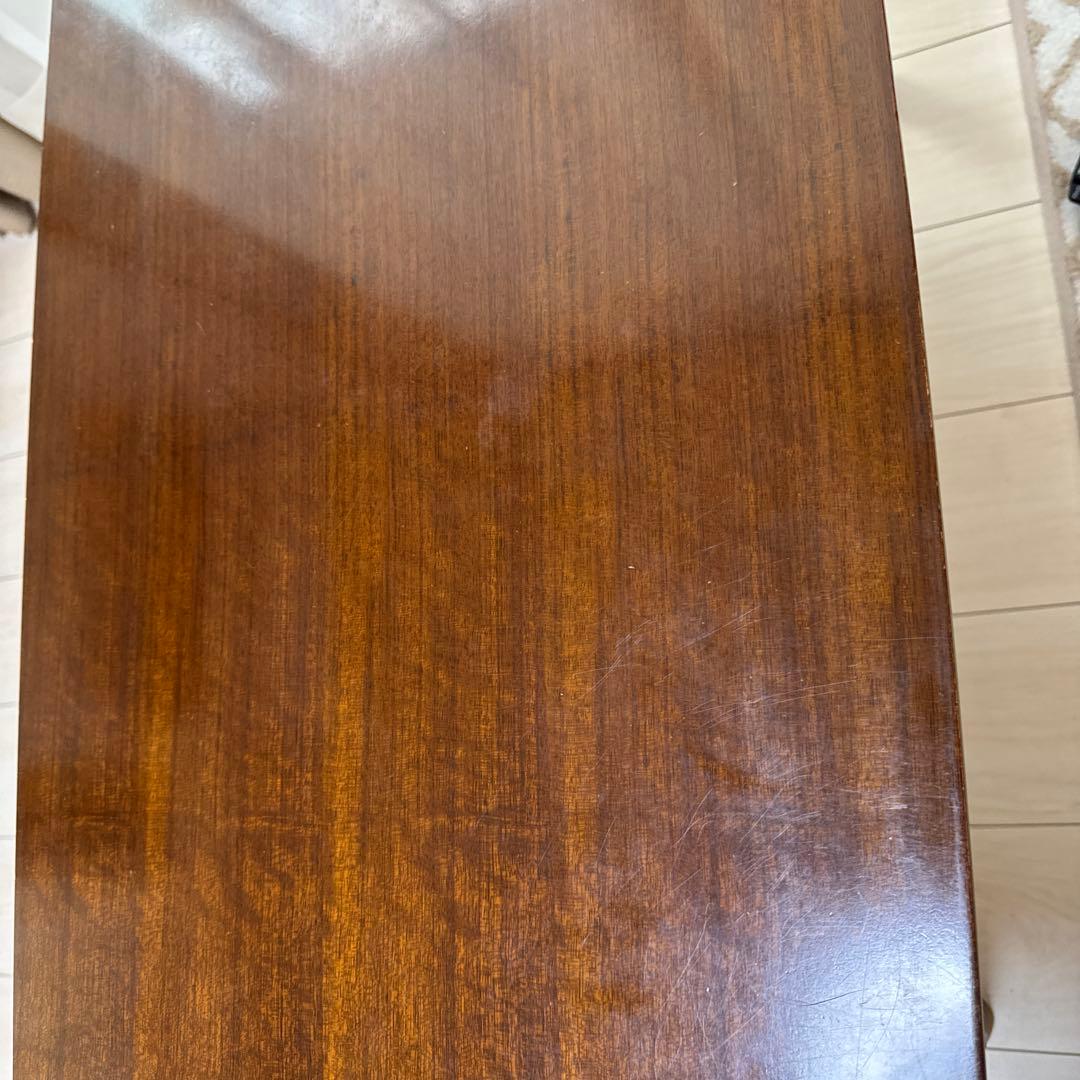 カリモク60 ブラウン 木製 シンプルデザイン ローテーブル 下部棚付き