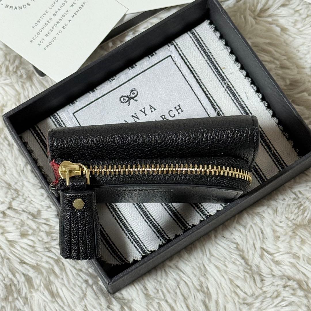 ⭐️新品未使用⭐️　アニヤハインドマーチ　アイズ　三つ折り財布　ブラック　レザー