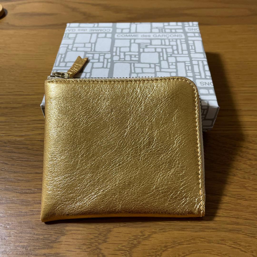 COMME des GARÇONS ゴールド L字財布　新品未使用