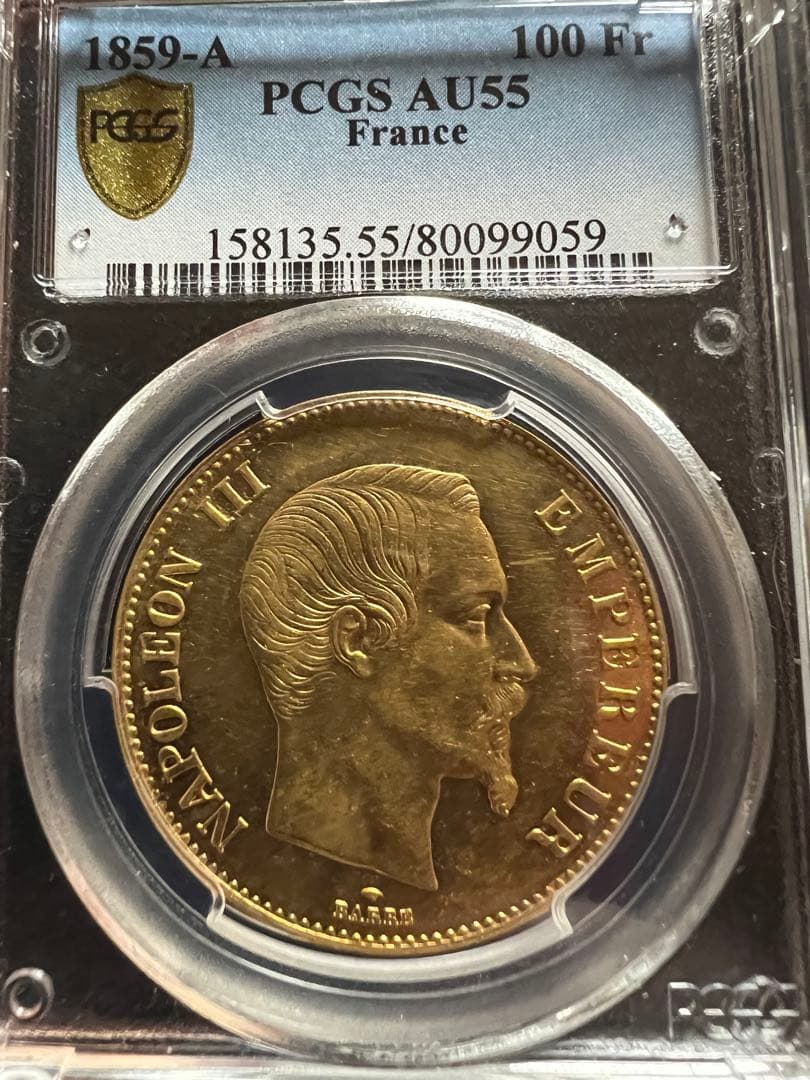 ナポレオン100フラン金貨　PCGS鑑定品