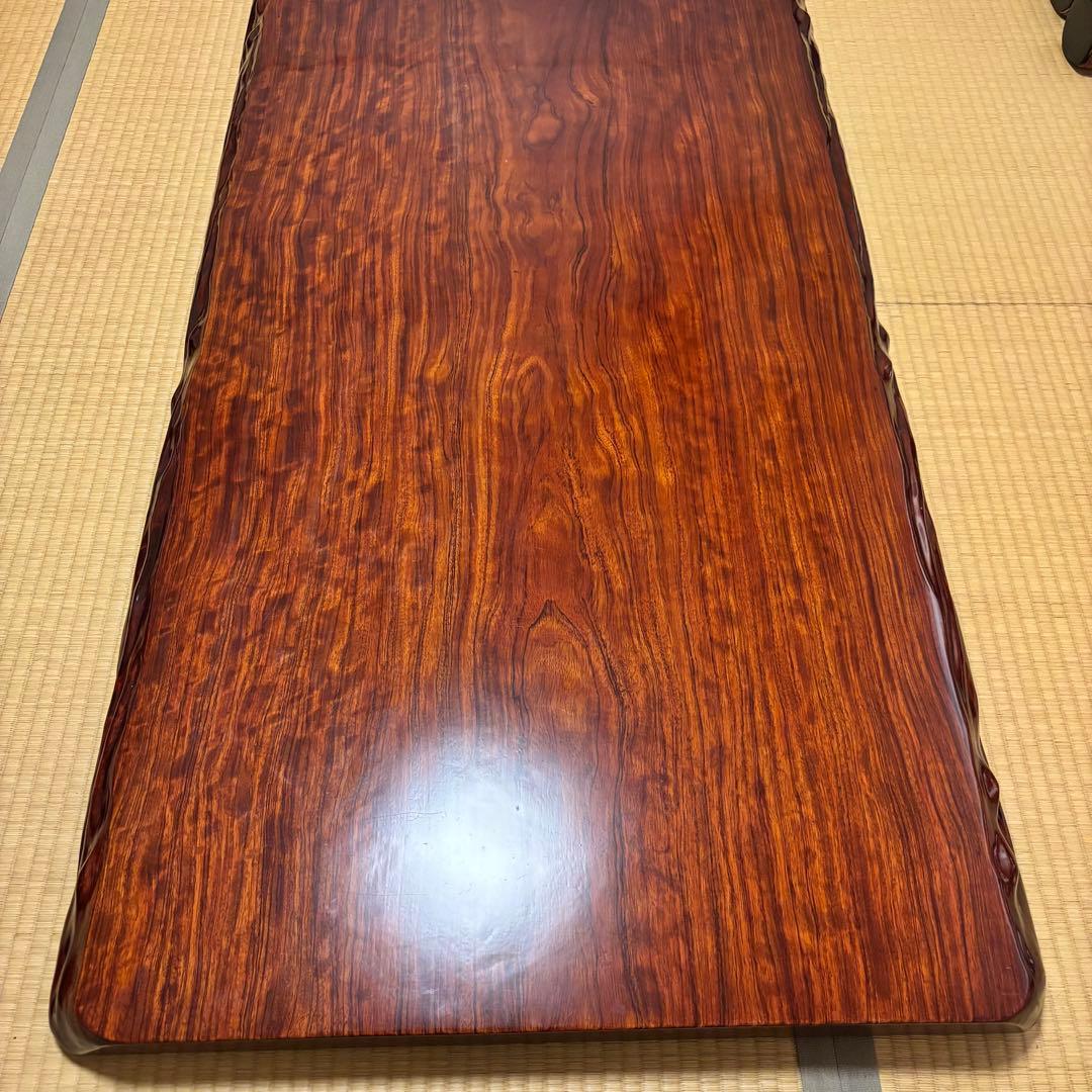 希少 無垢材 一枚板 杢目 高級座卓 ローテーブル 古家具