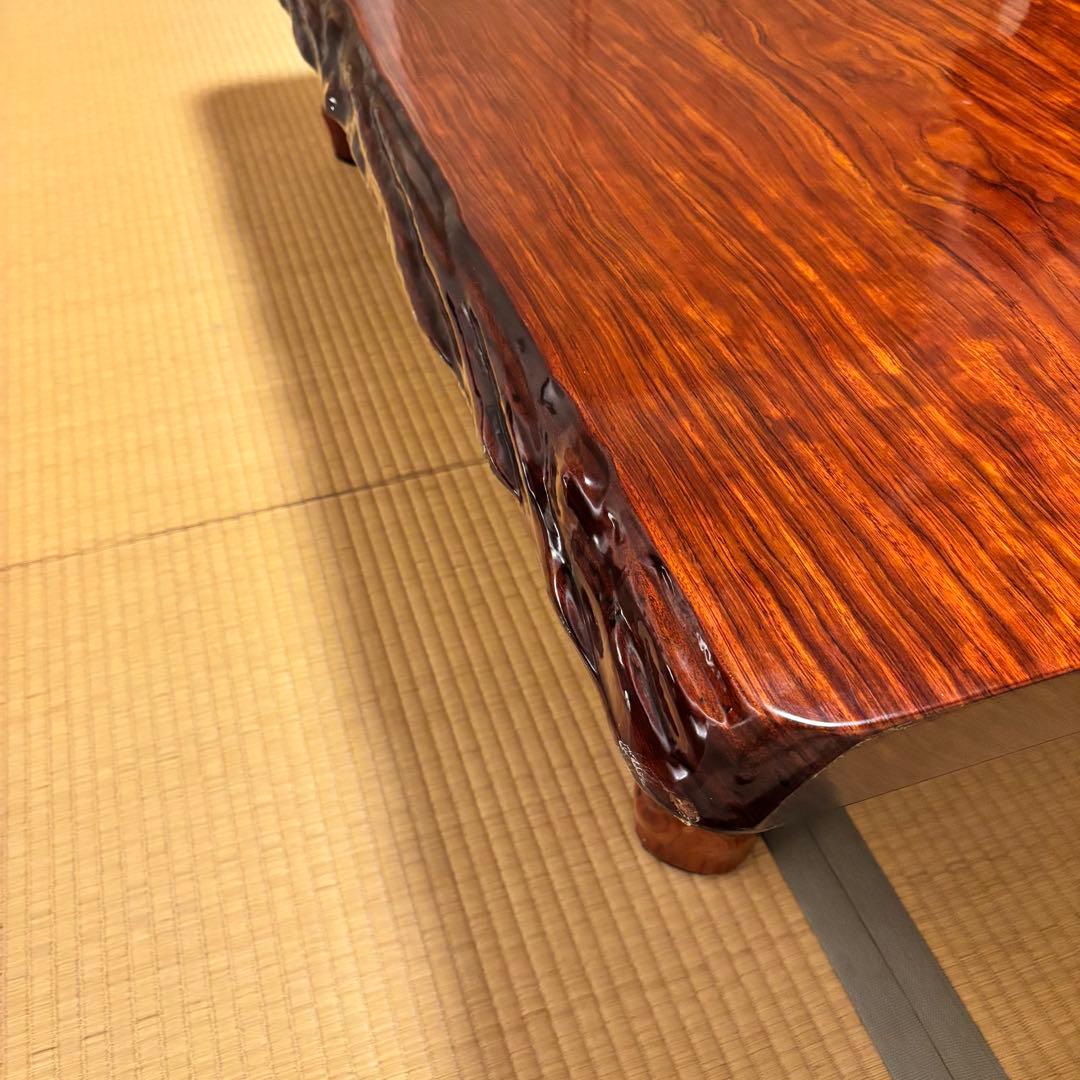 希少 無垢材 一枚板 杢目 高級座卓 ローテーブル 古家具