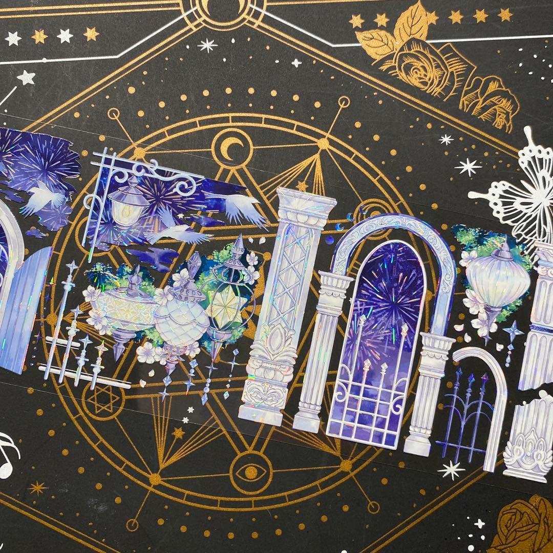 【9310】海外　マステ　中古巻　貝殻光マスキングテープ　装飾背景系