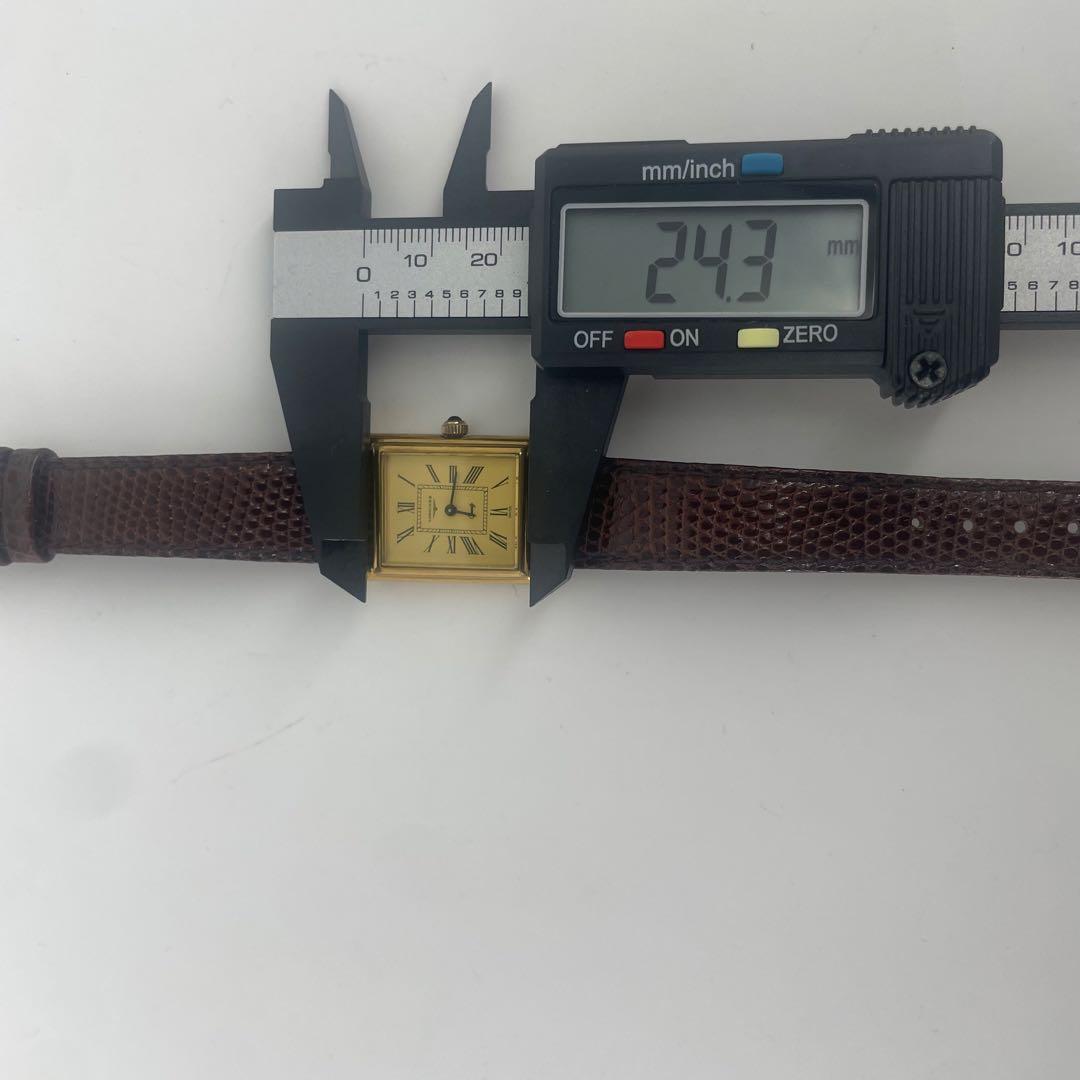 【新品電池】LONGINES ロンジン ゴールド文字盤 スクエア レディース