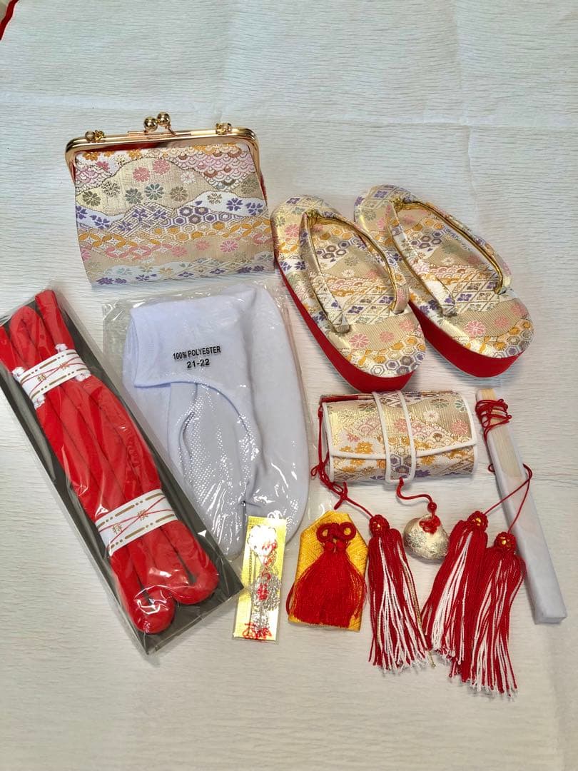 七五三用 (7歳)花柄 着物フルセット(未使用品)