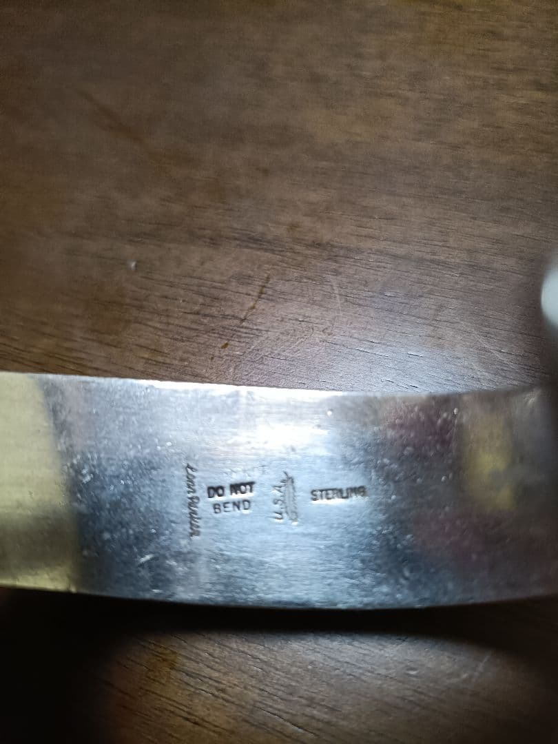 ロンパーカー インレイ×オーバーレイ バングル　ナバホ NAVAJO