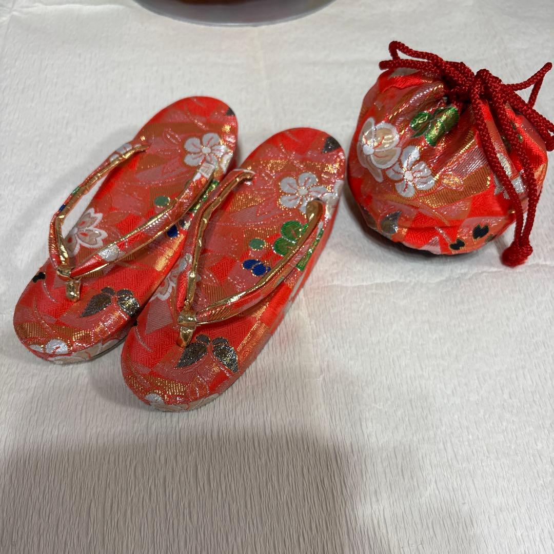 七五三　着物セット　7歳　緑色　黄色　大輪柄　華やか　ポップ