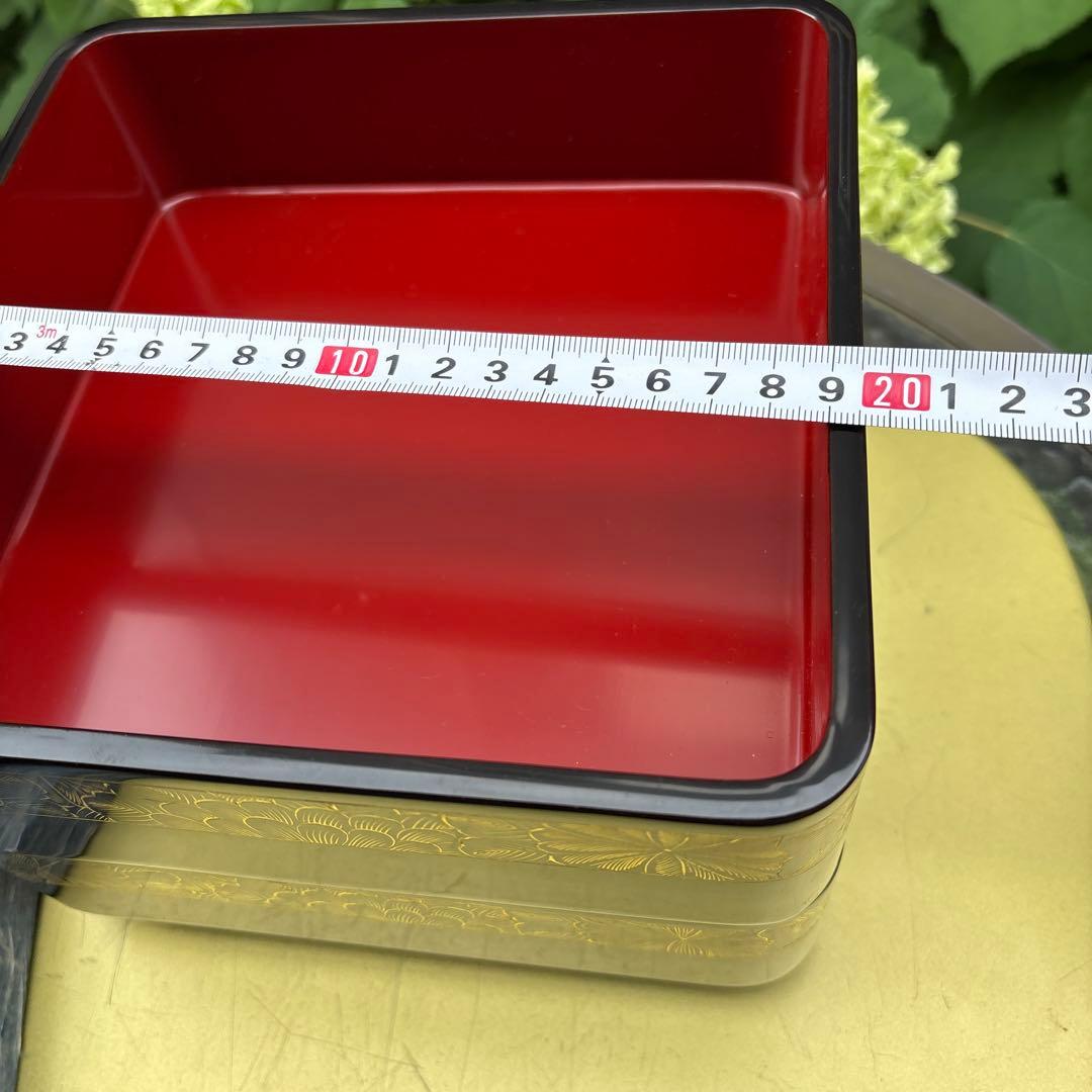 輪島塗・菊・沈金・二段重