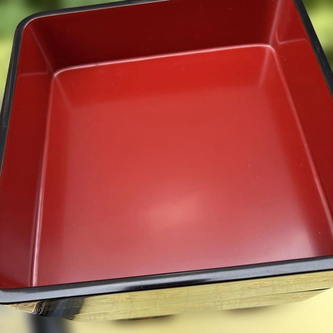 輪島塗・菊・沈金・二段重