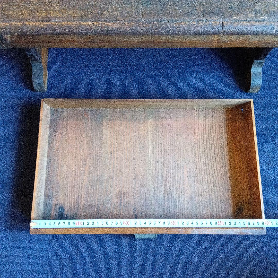 木製文机 引き出し付き ヴィンテージ　レトロ　昭和