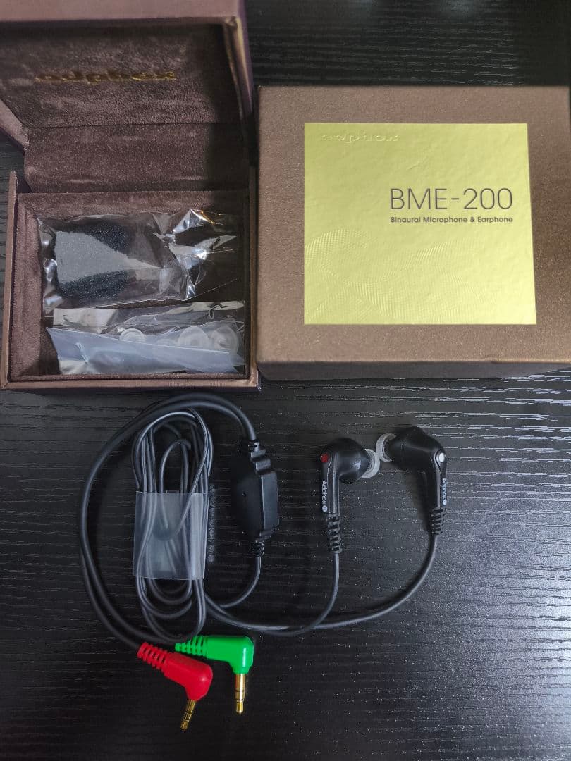 Adphox BME-200 バイノーラルマイク イヤホン