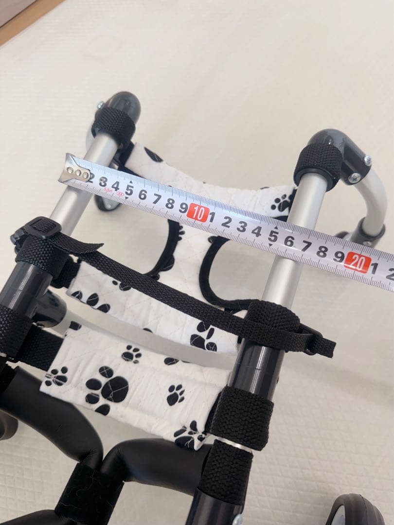 犬用車いす アルミ製 足跡模様