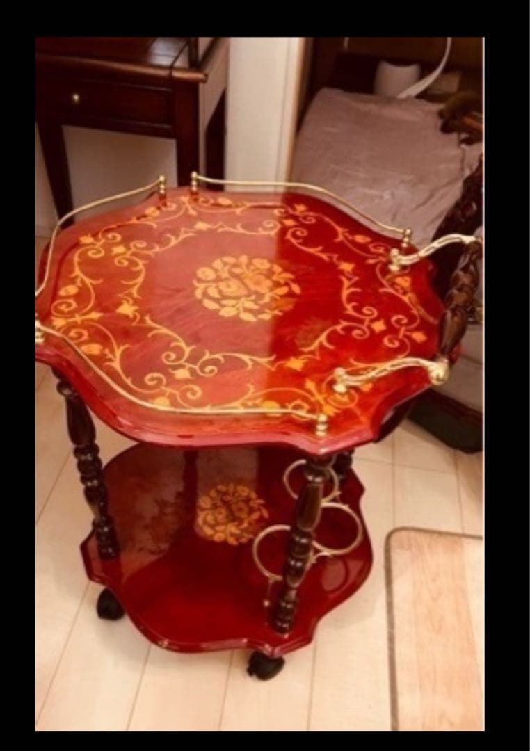 カート　グラス、ボトル置き