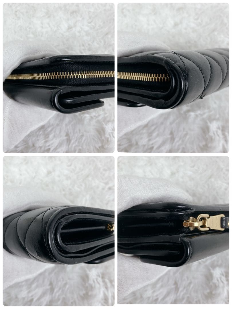 専用FRID搭載✨ミュウミュウ 折り財布 5ML002 マテラッセ 黒 ゴールド