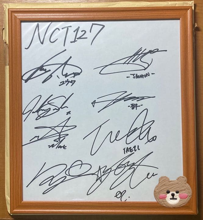 NCT127 ハングル講座 直筆サイン色紙