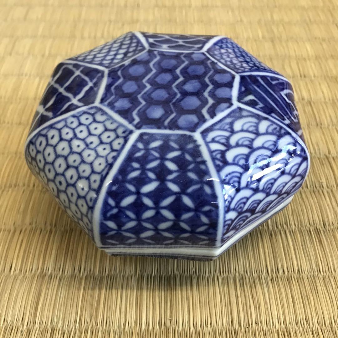 茶道具　香合　寿華　祥瑞八角香合　和峰作　共箱　S118KG
