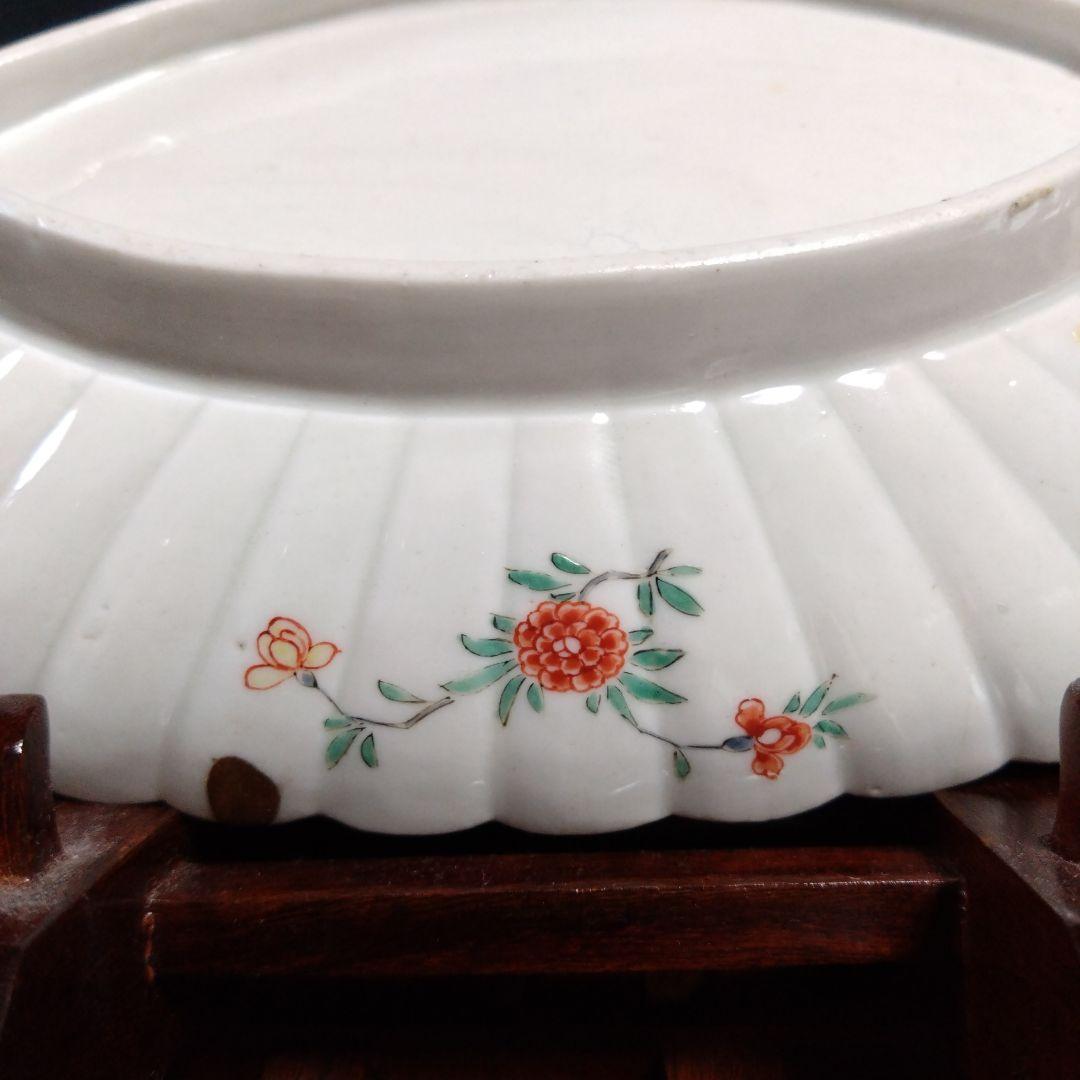 古伊万里柿右衛門様式草花文長皿