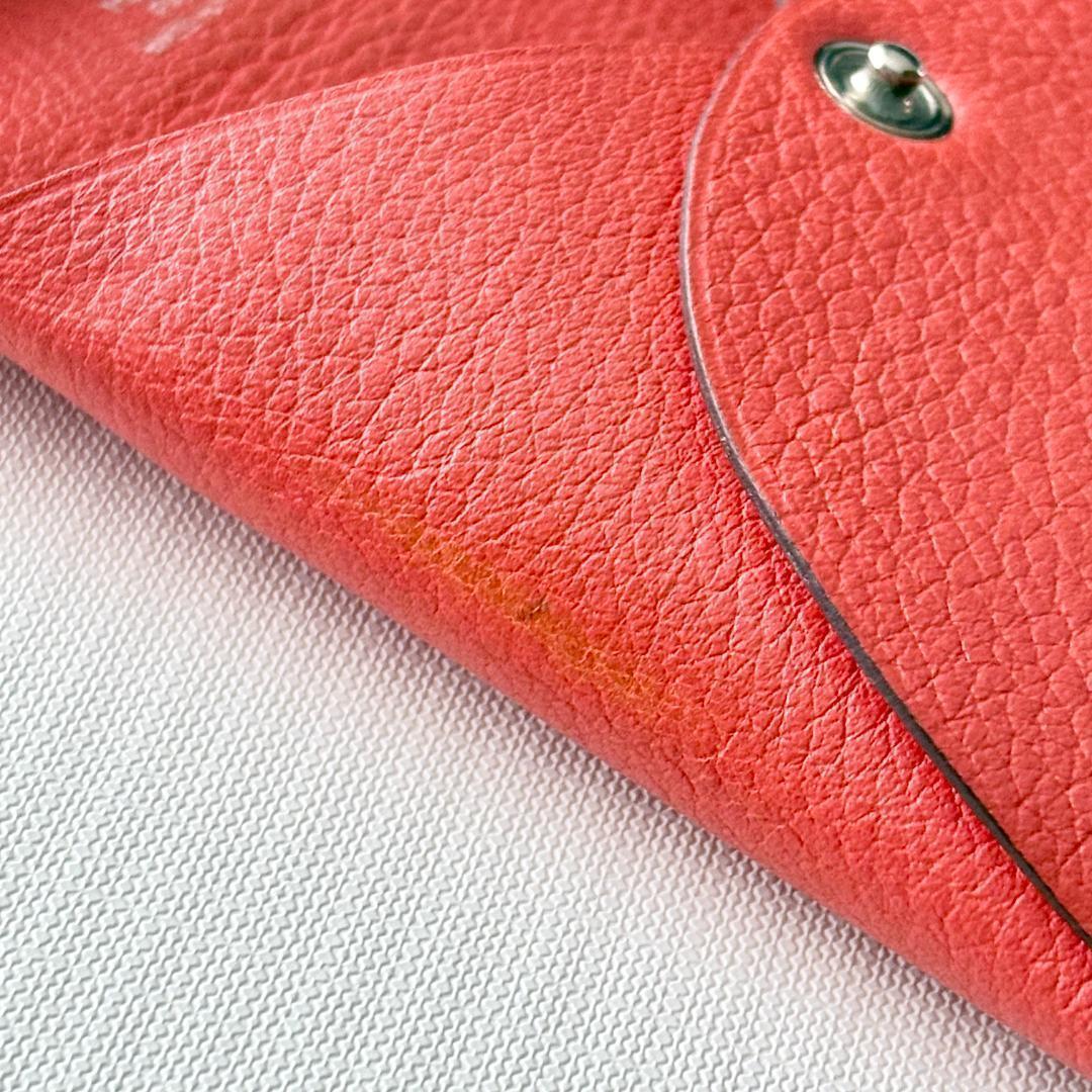 美品 C刻印『エルメス』バスティア オレンジフィールド ケース 小銭入れ