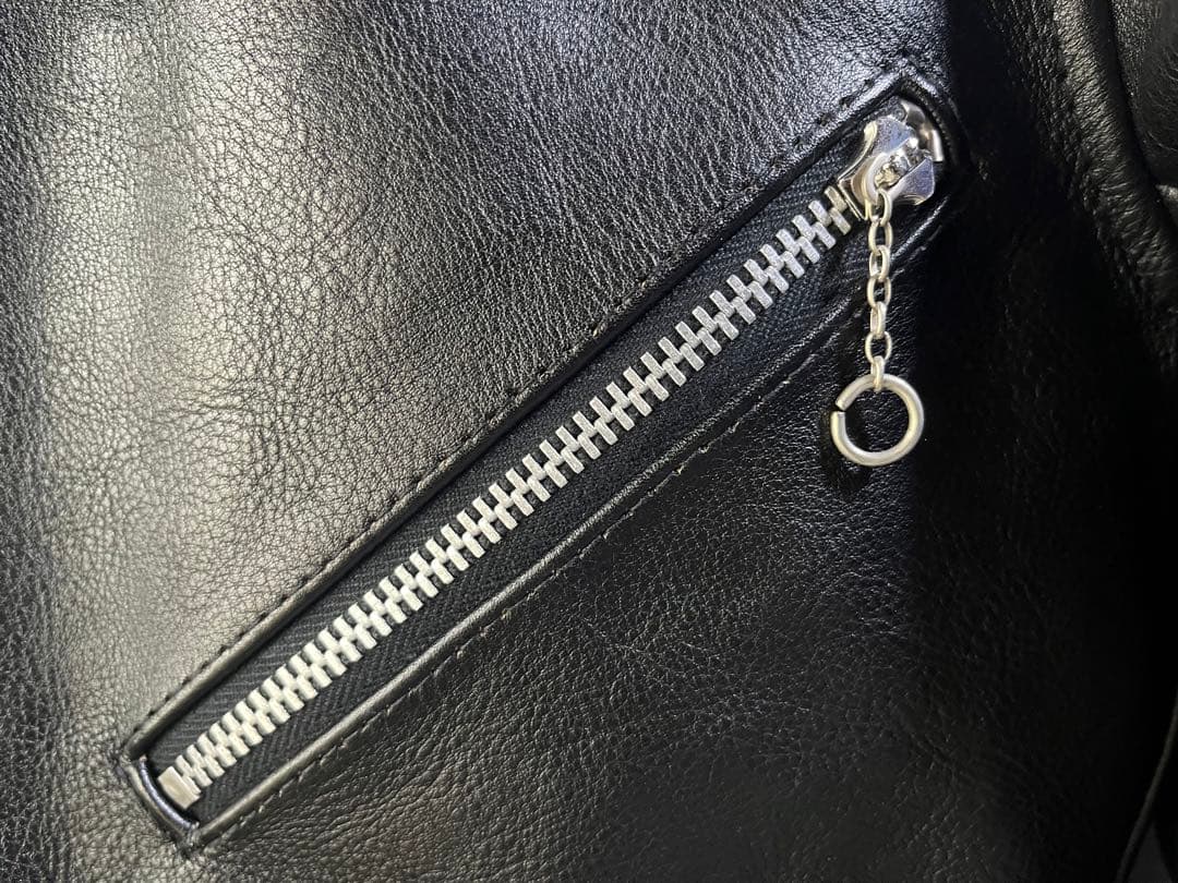 美品 NEON LEATHER GARMENT シングルレザージャケット