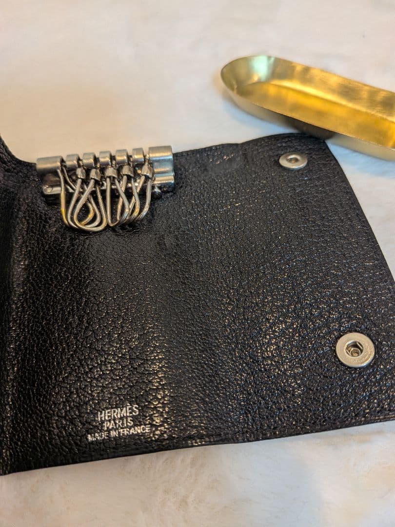 美品✨️エルメス セリエ デュイクレ6 ブラック レザー キーケース