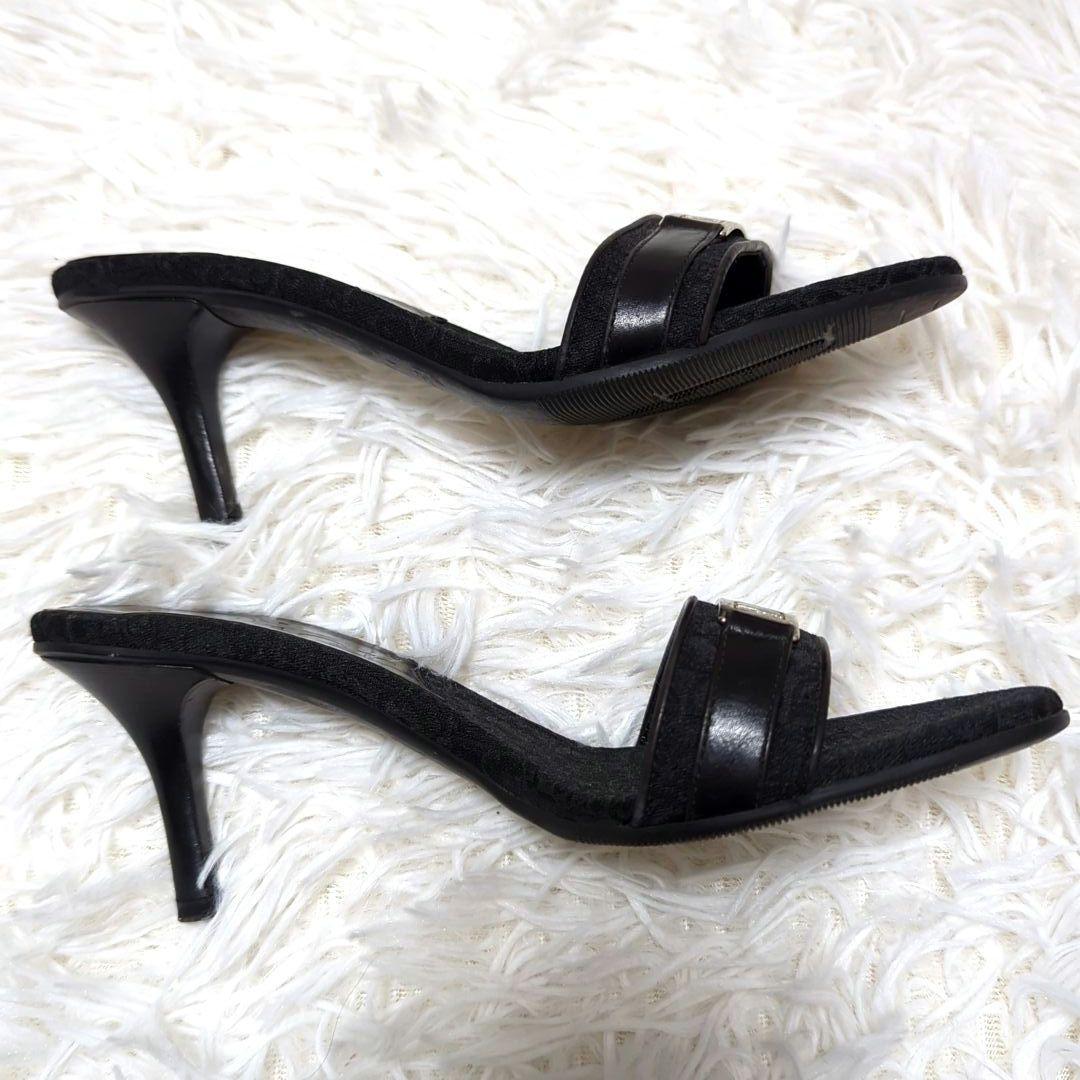 良品 Dior ミュール ブラック トロッター 金具 DIORISSIMO 35