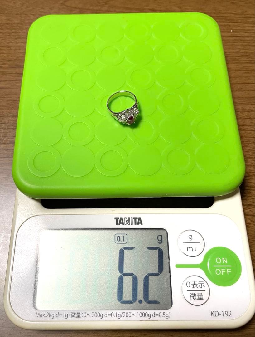 pt900 ルビー　ダイヤモンド　リング