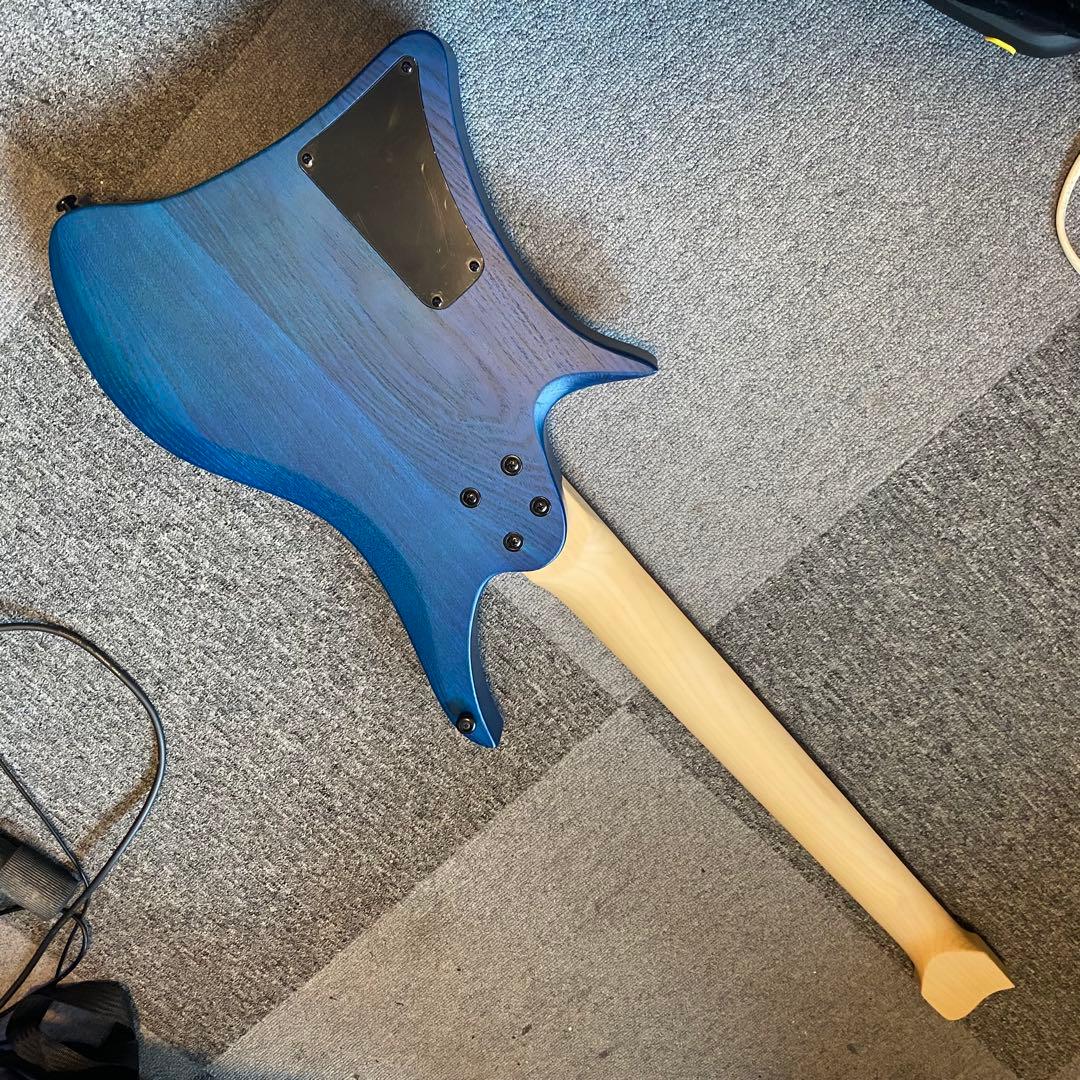 7弦ヘッドレスギター ブルーグラデーション ノーブランド 美品！お買い得！