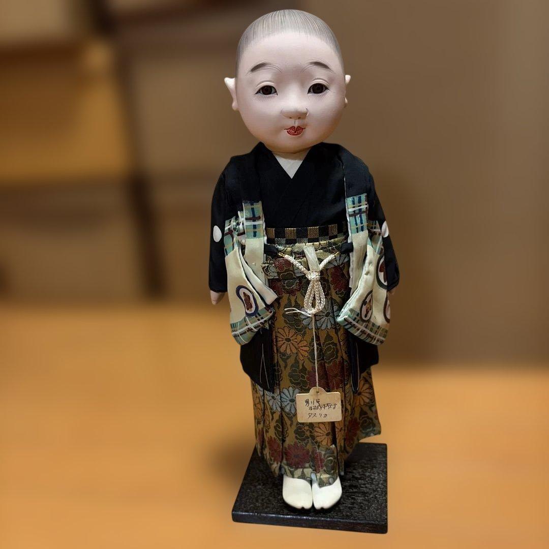 市松人形 男の子 着物 昭和レトロ 日本人形 置物