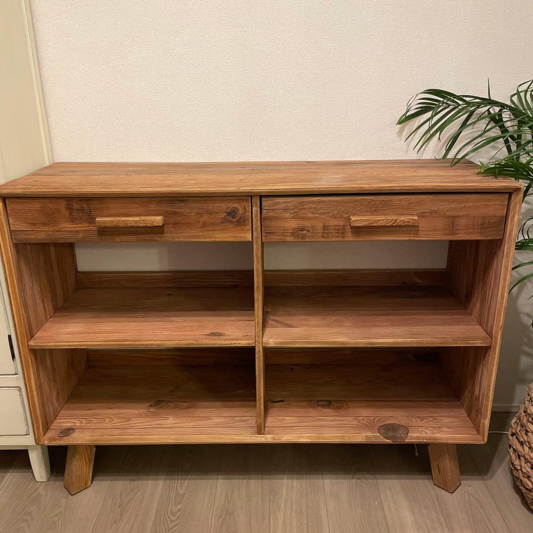 【16日限定値下げ】シェルフ 収納棚 ヴィンテージ 無垢 天然無垢 カフェ本棚