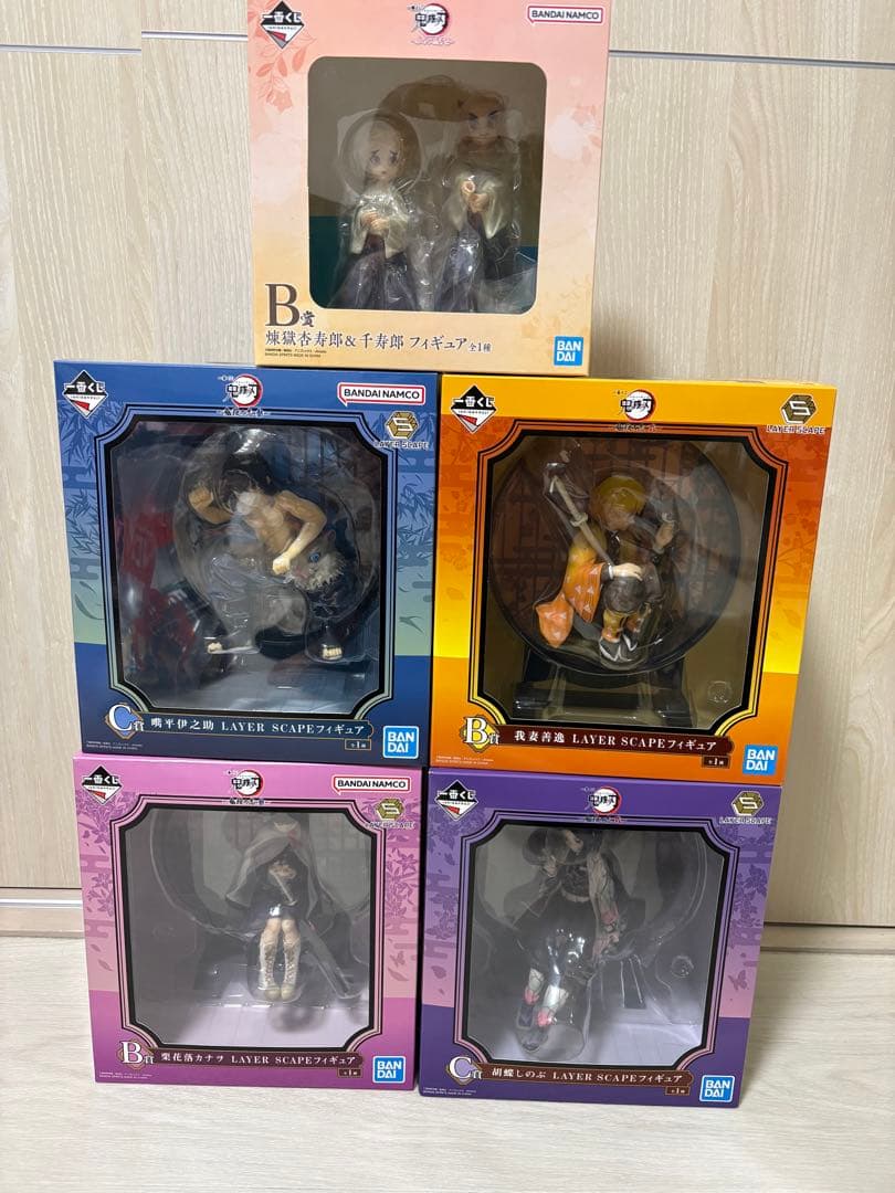 一番くじ 鬼滅の刃 鬼殺の志 LAYER SCAPE フィギュア ５点セット