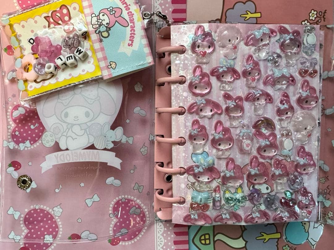 マイメロ シール帳 ボンボンドロップシール 完成品 手帳変えました