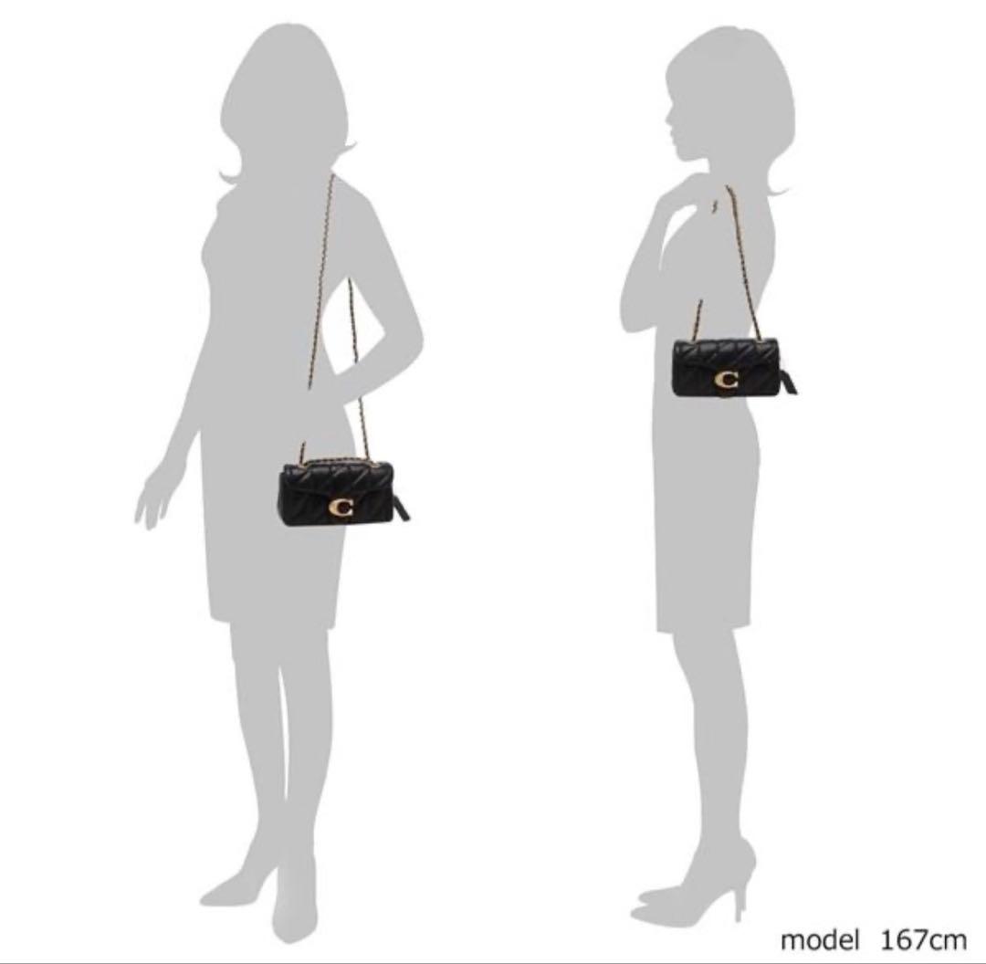 COACH タビー 20 キルティング ショルダーバッグ　ブラック　ゴールド金具