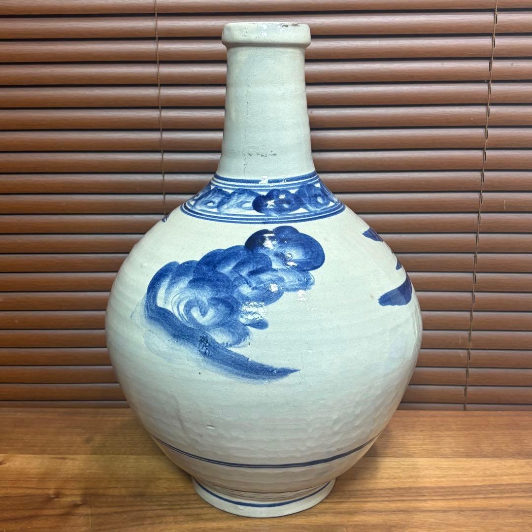 特大　染付徳利　民芸