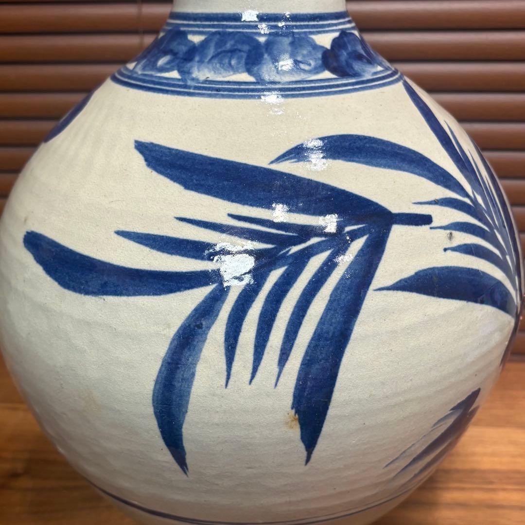 特大　染付徳利　民芸