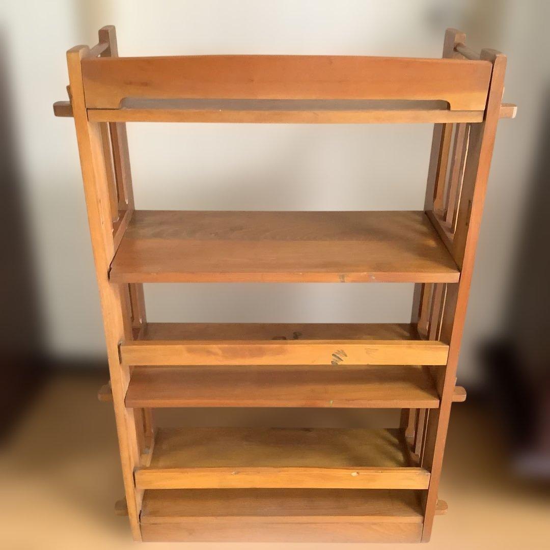 昭和レトロ　本棚　飾り棚　ブックシェルフ　時代物　アンティーク　ディスプレイ