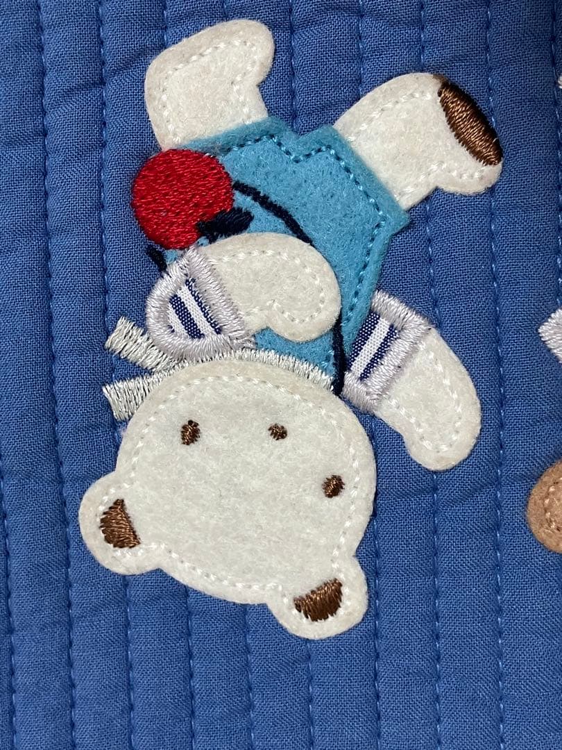 美品数回使用　familiar ピオヌンナルコラボバッグ ヌビ ブルーファミリア