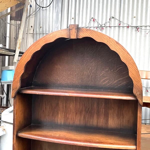 アンティーク　ロケット型オープンラック　アーチ状ブックシェルフ