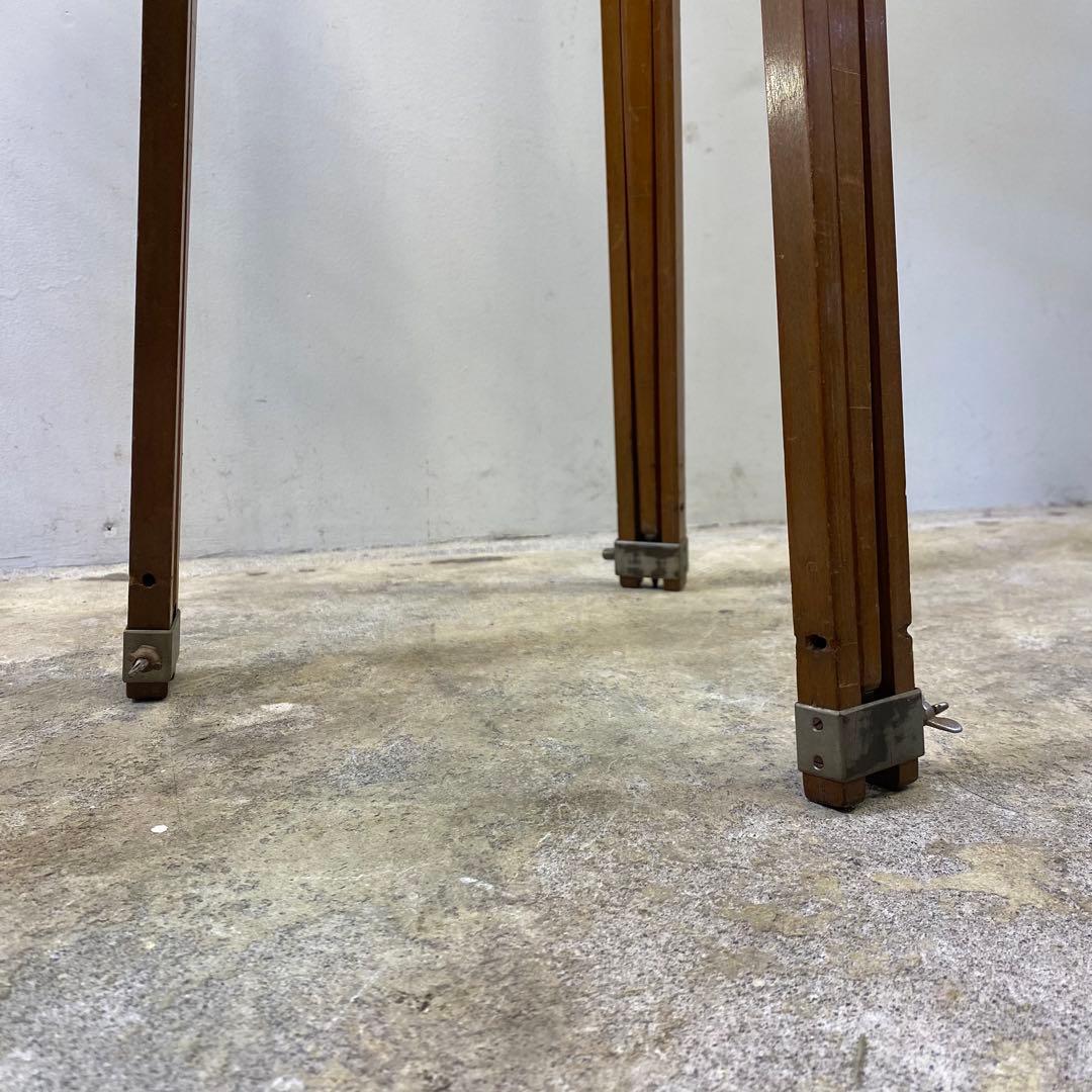 ビーチ無垢材三脚花台 アンティーク