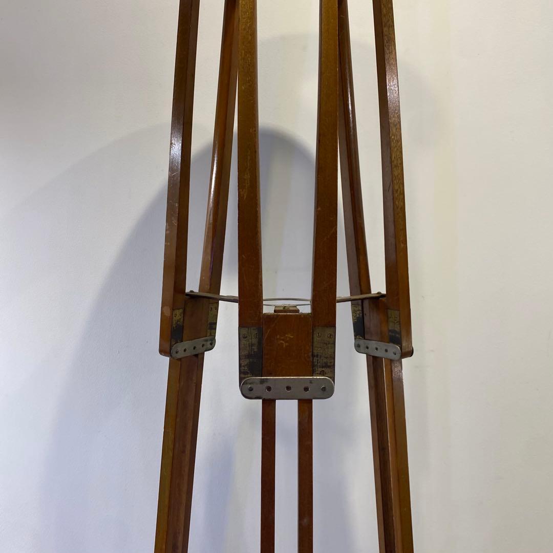 ビーチ無垢材三脚花台 アンティーク