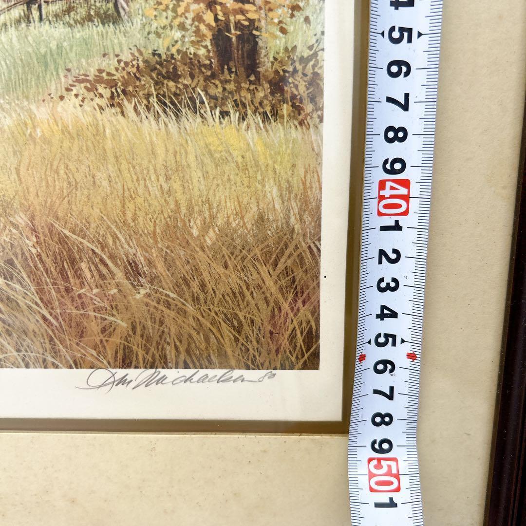 ケン・マイケルセン　オータム・ウィングス サイン入り　プリント　約70 x 50