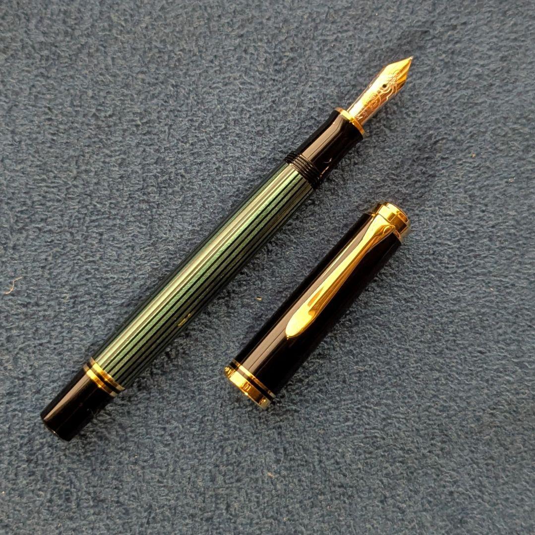 【廃盤OMニブ】 ペリカンM400 緑縞 OM