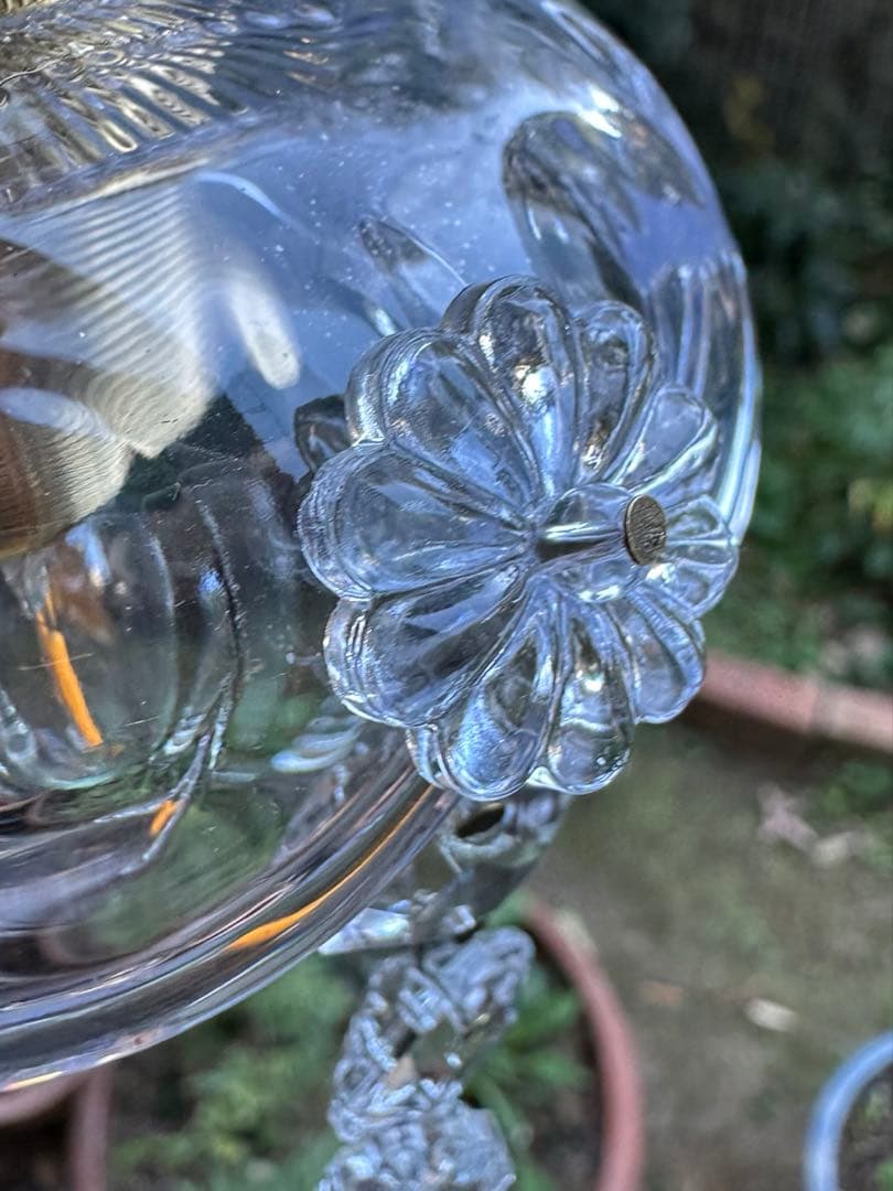 1920年代 フランス アンティーク 雨に濡れた可愛いお花のミニシャンデリア＊